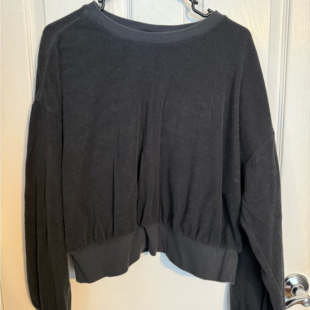 Universal Thread Black Puff Sleeve Sweatshirt